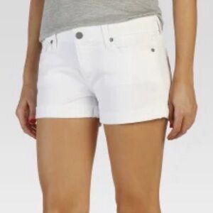 NWOT - PAIGE Women’s Jimmy Jimmy Jean Shorts w. Folded Hem - White - Sz 32